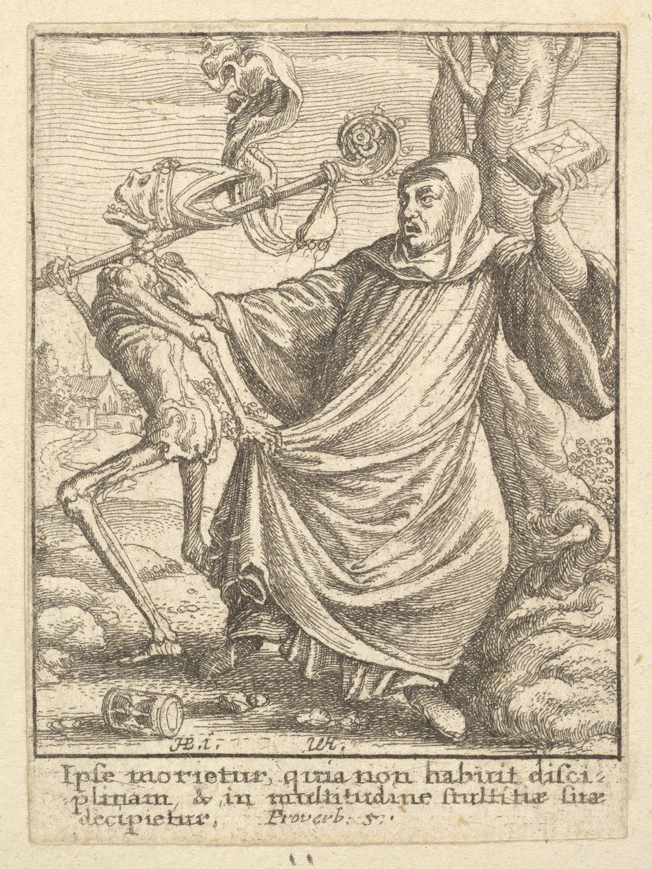 Opat, z Tance smrti, 1651. od Wenceslaus Hollar