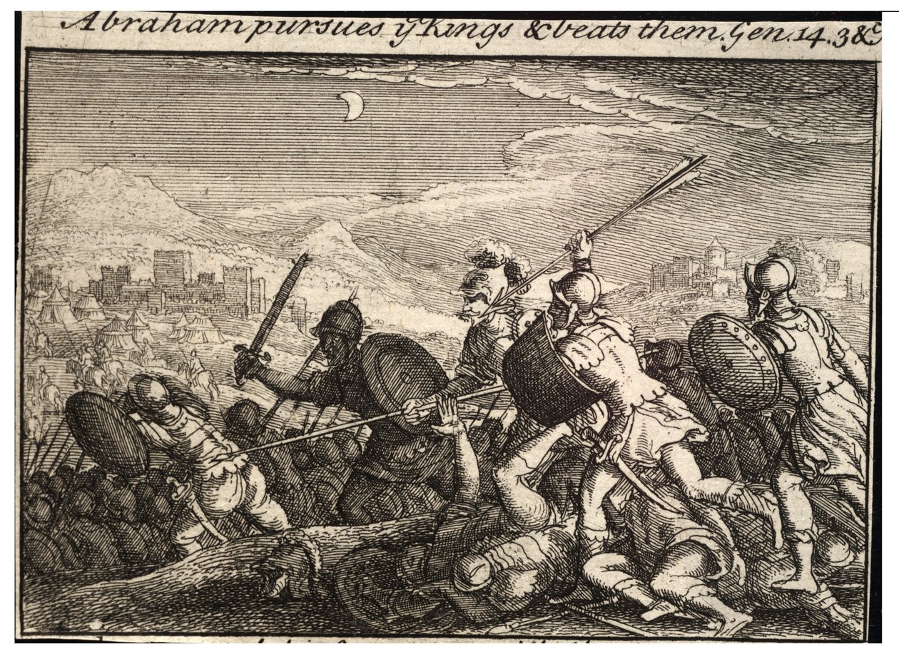 Abraham bojuje s králi. stát 2 od Wenceslaus Hollar