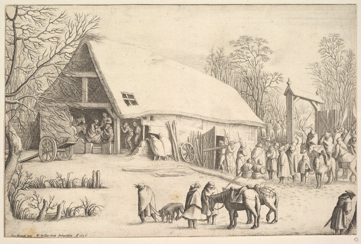 Klanění králů podle Augustina Brauna, 1646. od Wenceslaus Hollar