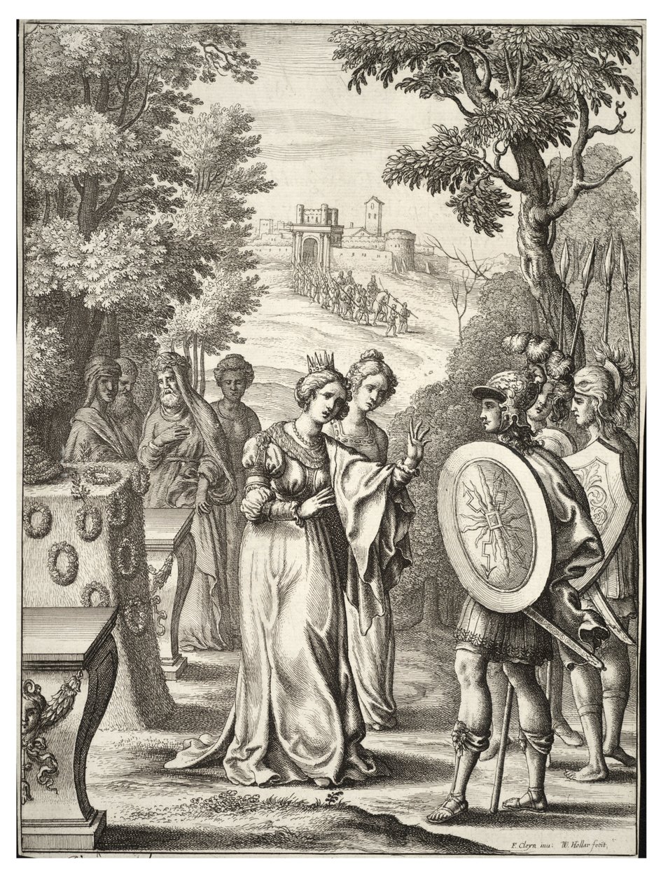 Aeneas se setkává s Andromache od Wenceslaus Hollar