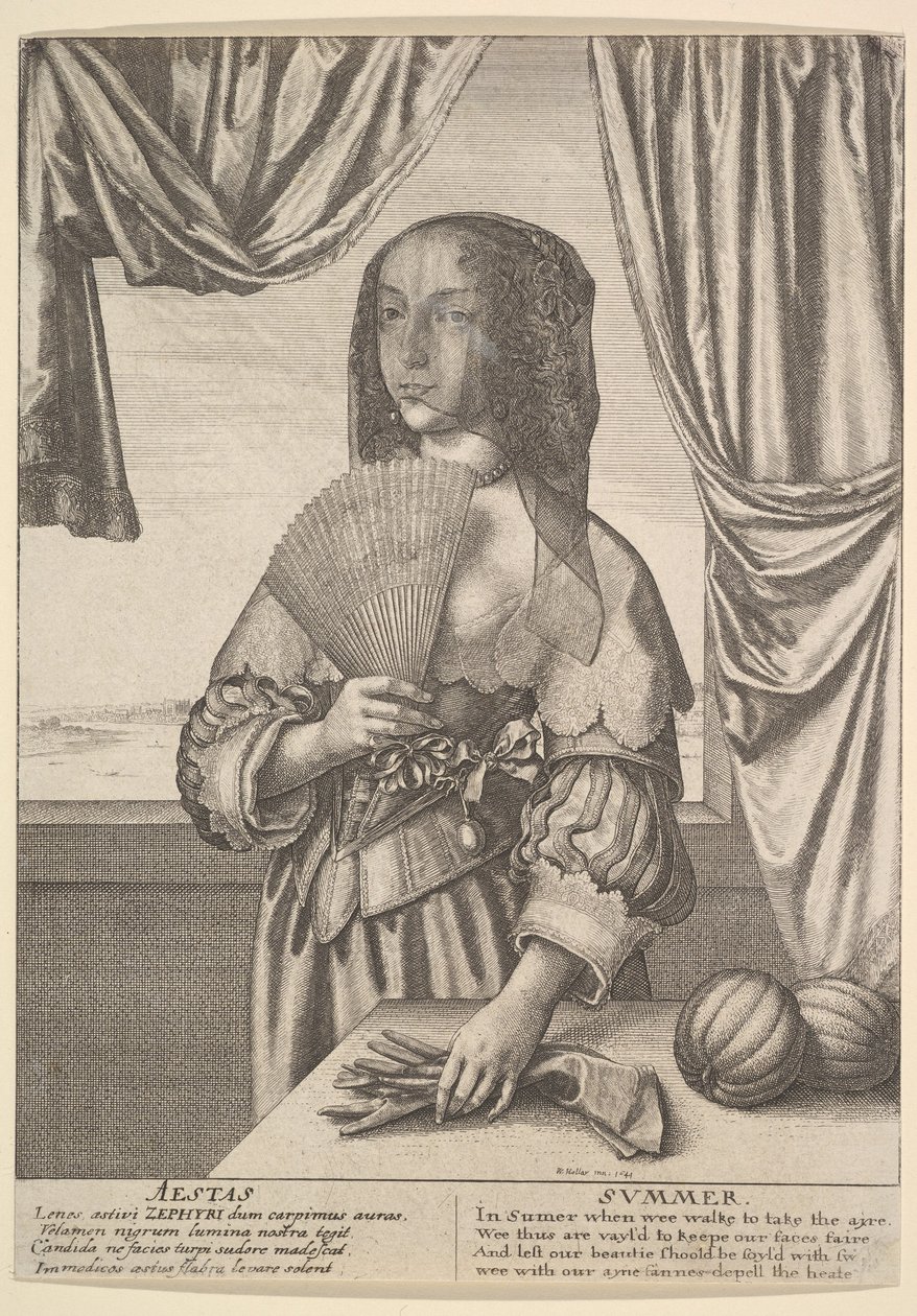 Aestas - letní tříčtvrteční sezóna, 1641. od Wenceslaus Hollar