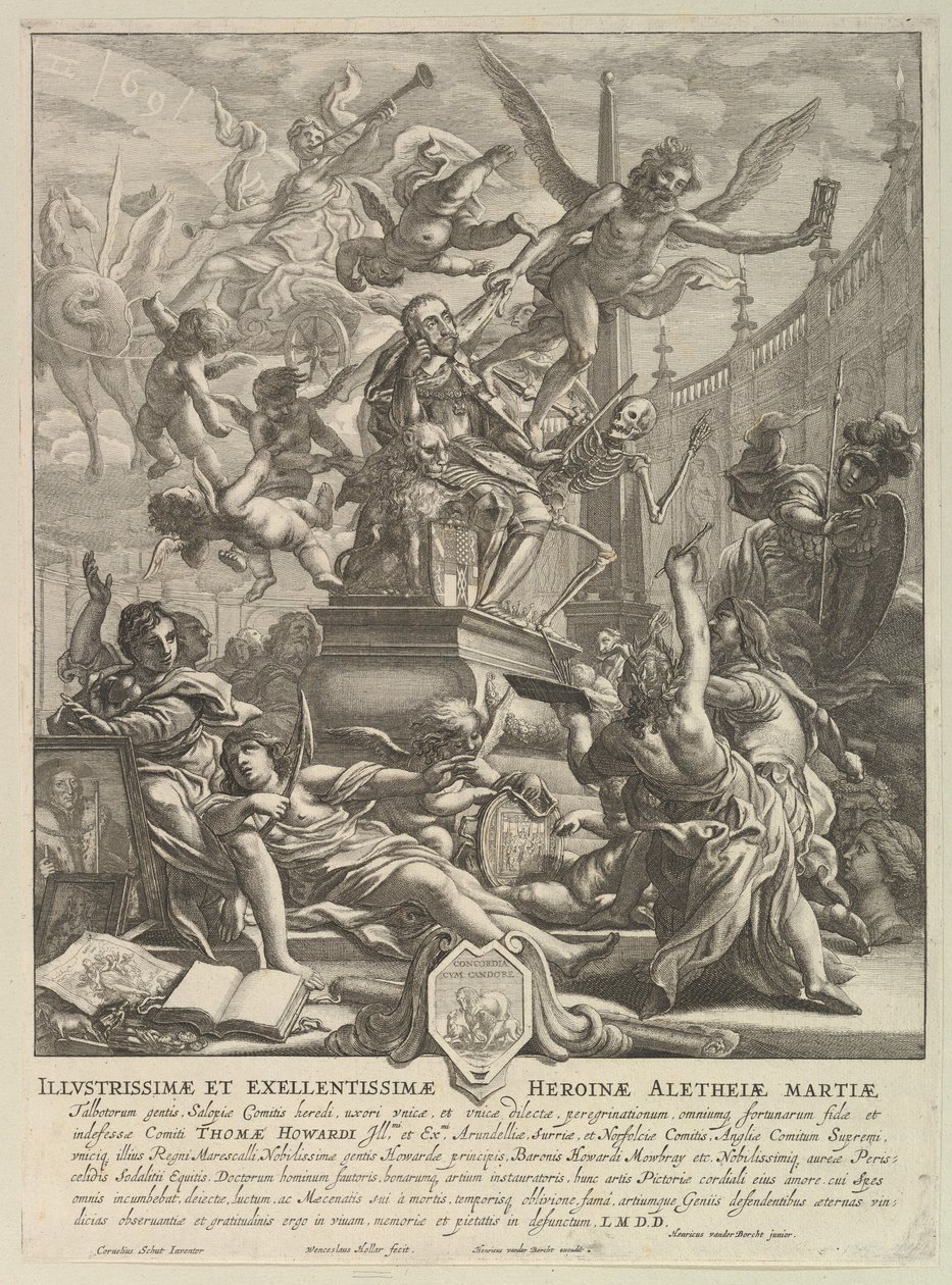 Alegorie na smrt hraběte z Arundel, ca. 1646. od Wenceslaus Hollar