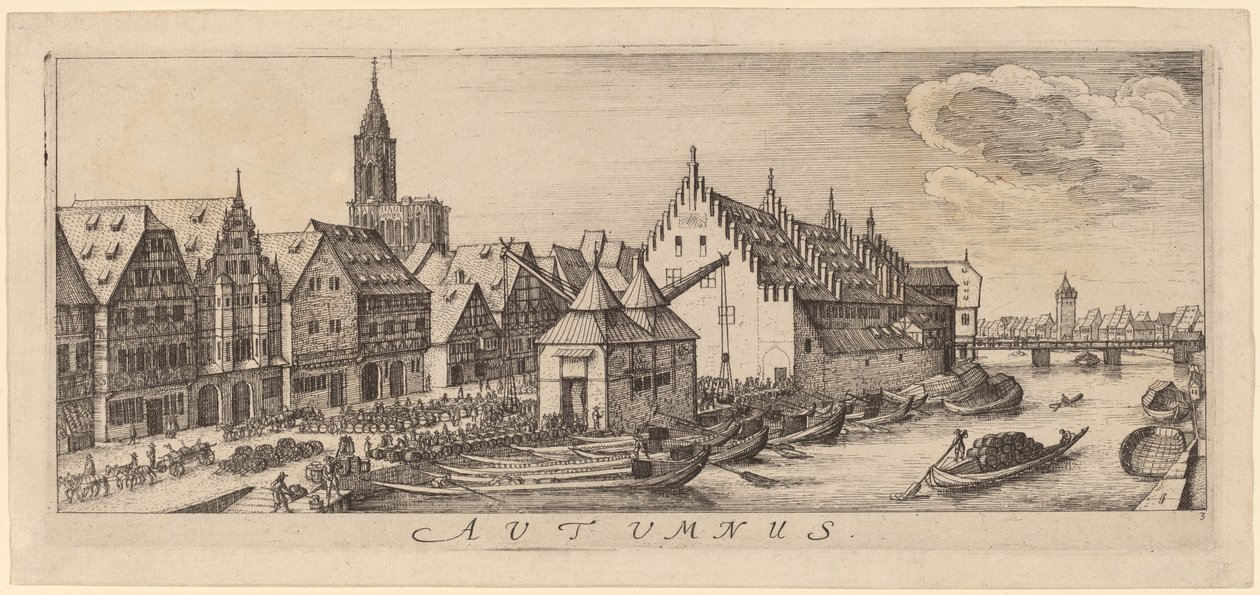 Podzim: Vinný trh od Wenceslaus Hollar