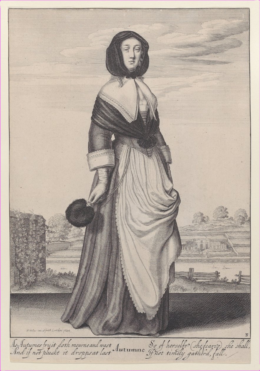 Podzim z ročních období, 1643-44., 1643-44. od Wenceslaus Hollar