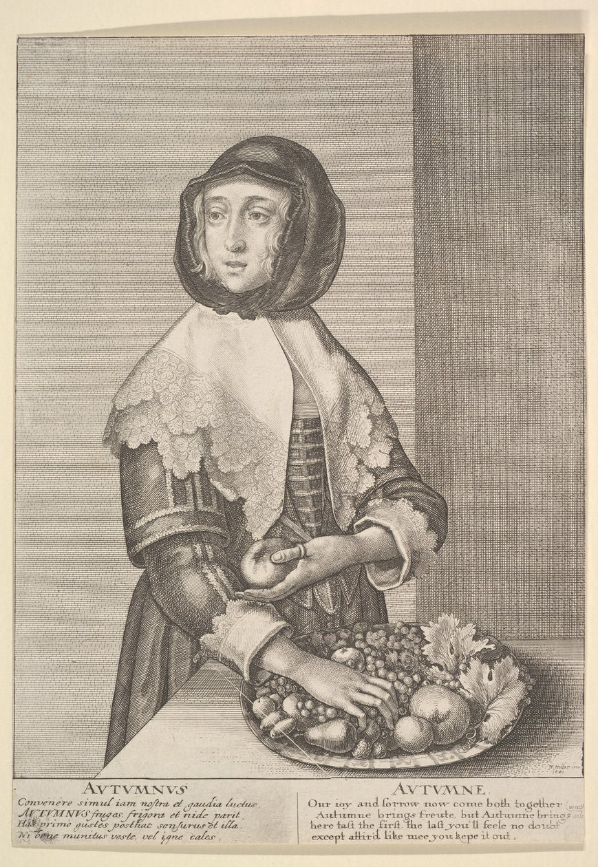 Podzim - Podzim Tříčtvrteční sezóny, 1641. od Wenceslaus Hollar