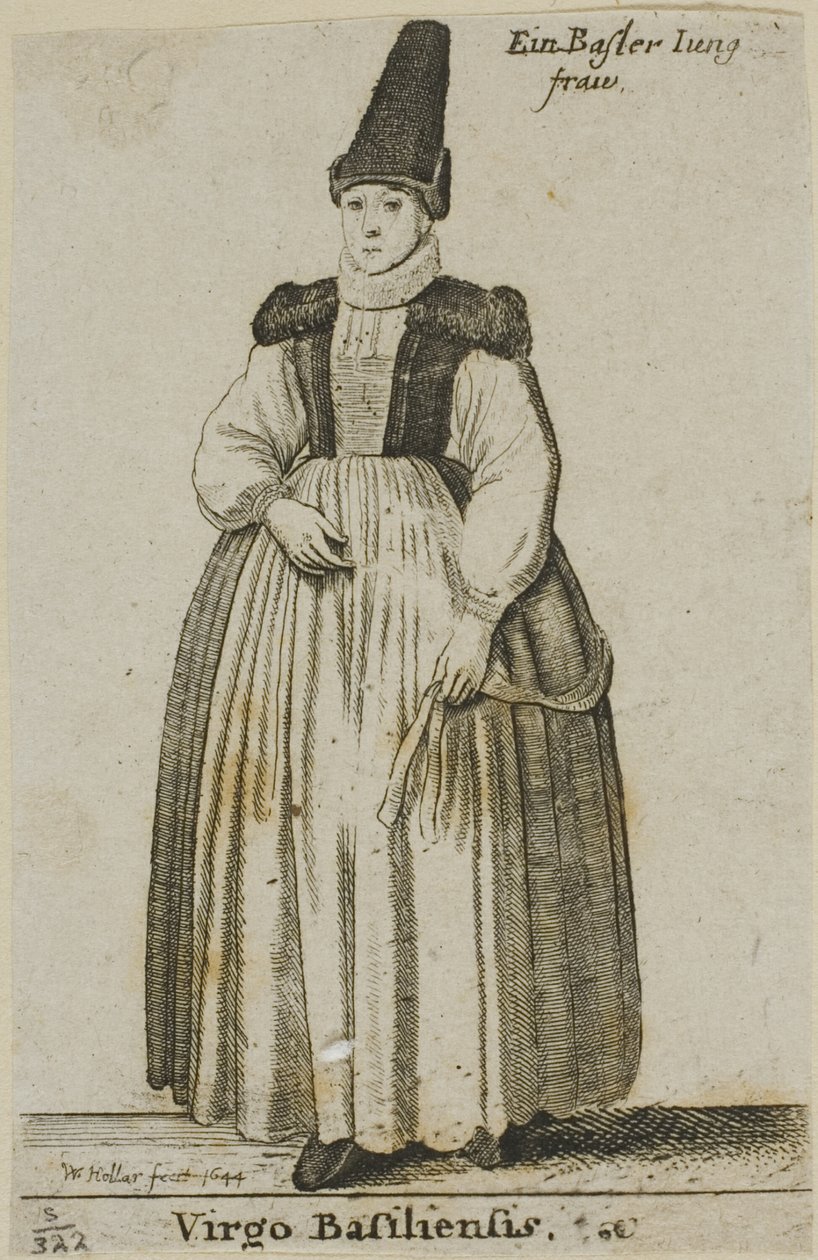Basilejská žena od Wenceslaus Hollar