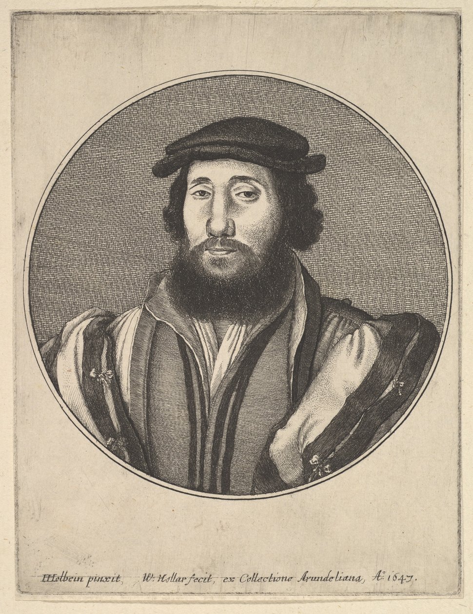 Vousatý muž, 1647. od Wenceslaus Hollar