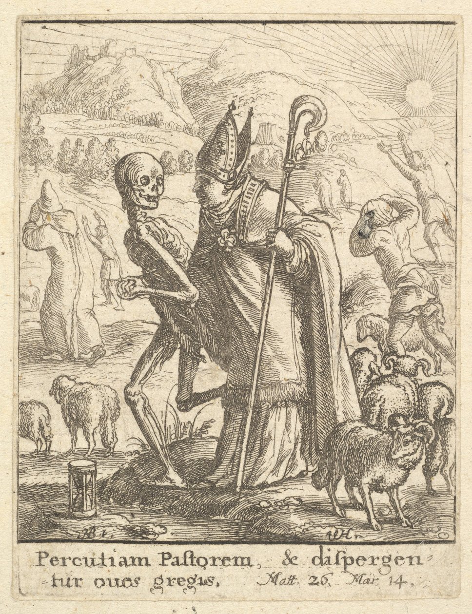 Biskup, z tance smrti, 1651. od Wenceslaus Hollar