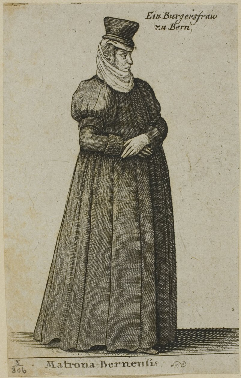 Měšťanova žena z Bernu od Wenceslaus Hollar