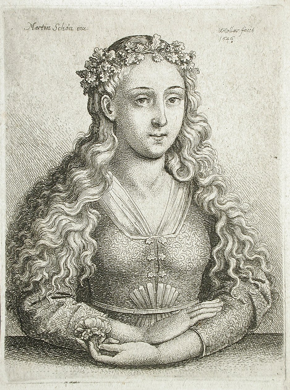 Busta ženy od Wenceslaus Hollar