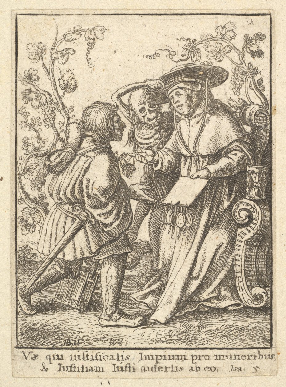 Kardinál, z Tance smrti, 1651. od Wenceslaus Hollar