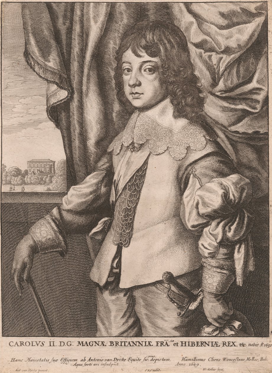 Karel II. D.G: Velká Británie Fra. a irského krále atd. od Wenceslaus Hollar