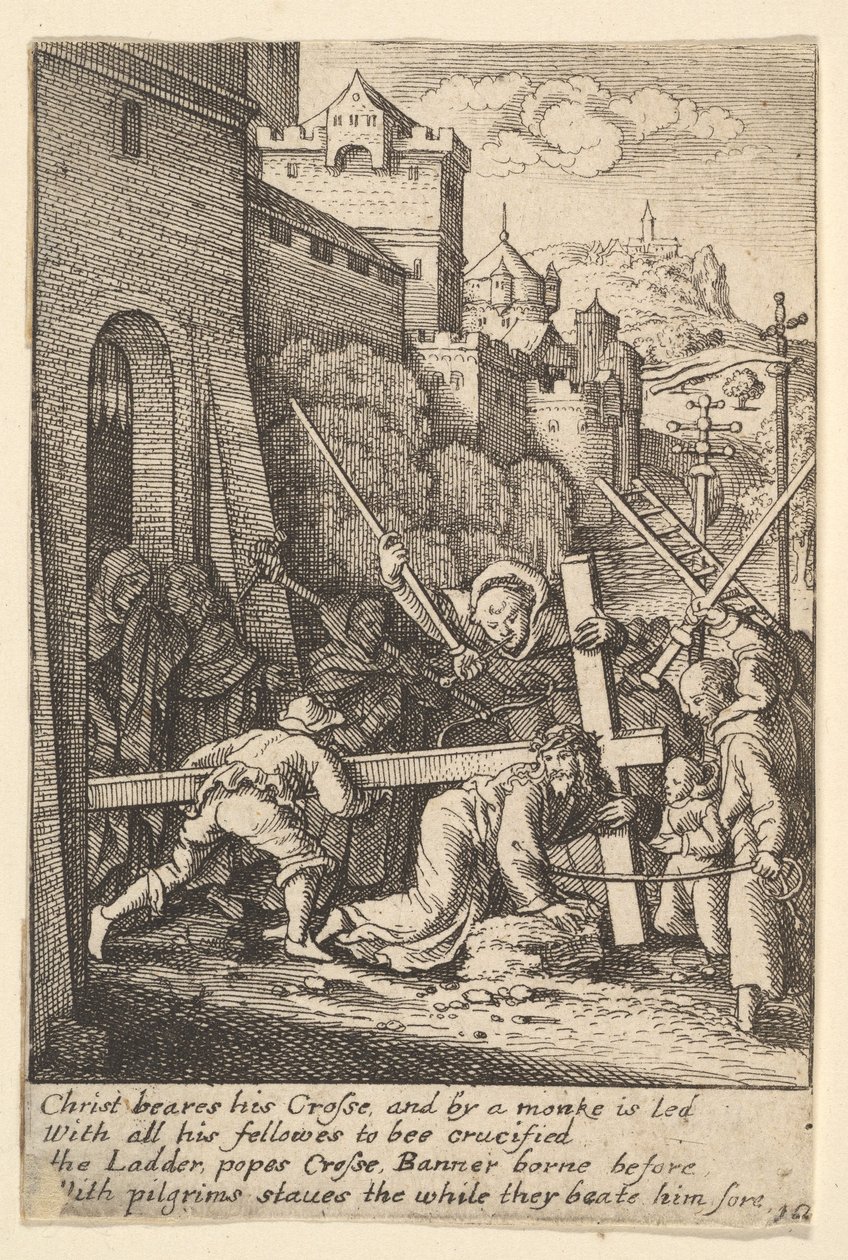 Nesení kříže, 1625-77. od Wenceslaus Hollar