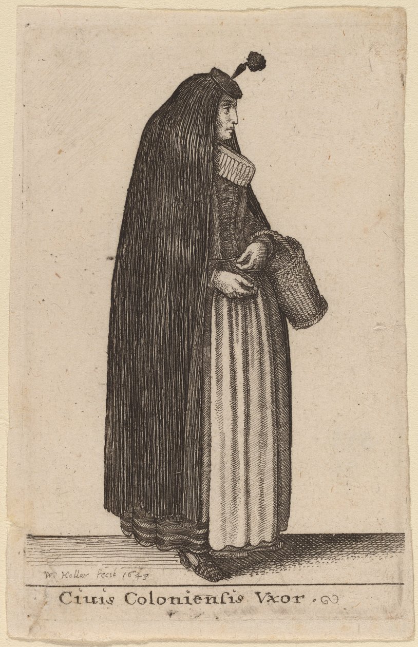 Manželka kolonií od Wenceslaus Hollar
