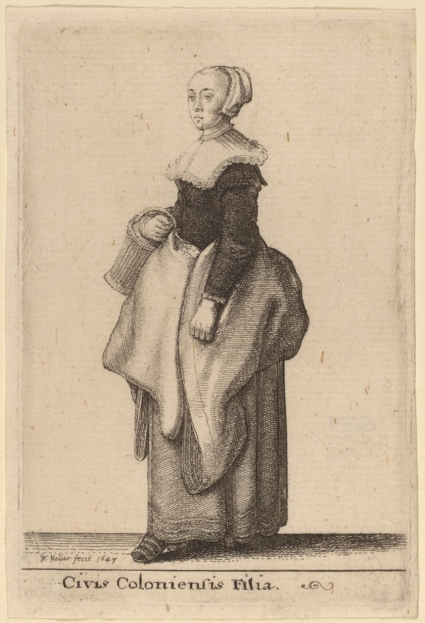Dcera kolínského občana od Wenceslaus Hollar