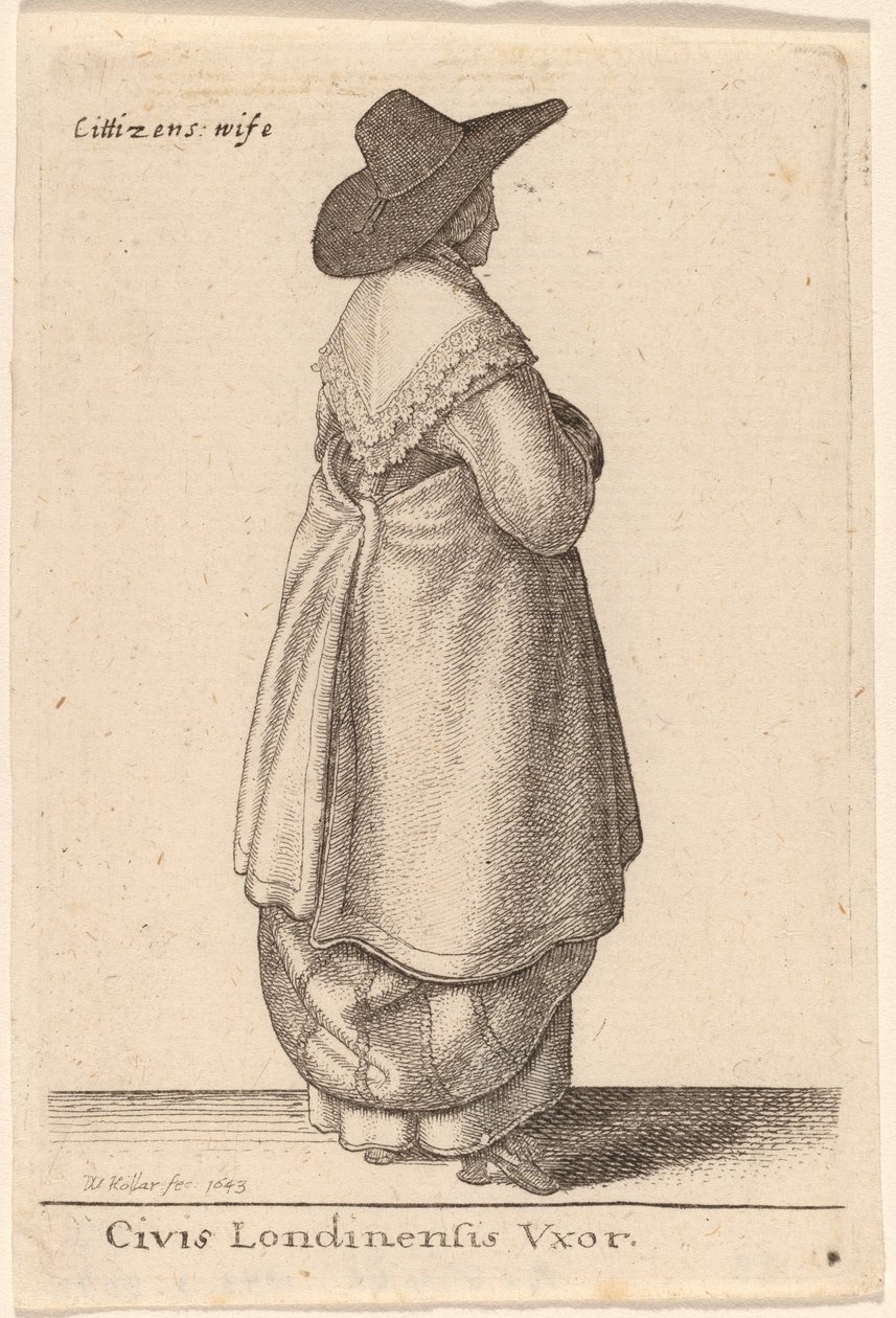 Občan Londýna Vxor od Wenceslaus Hollar