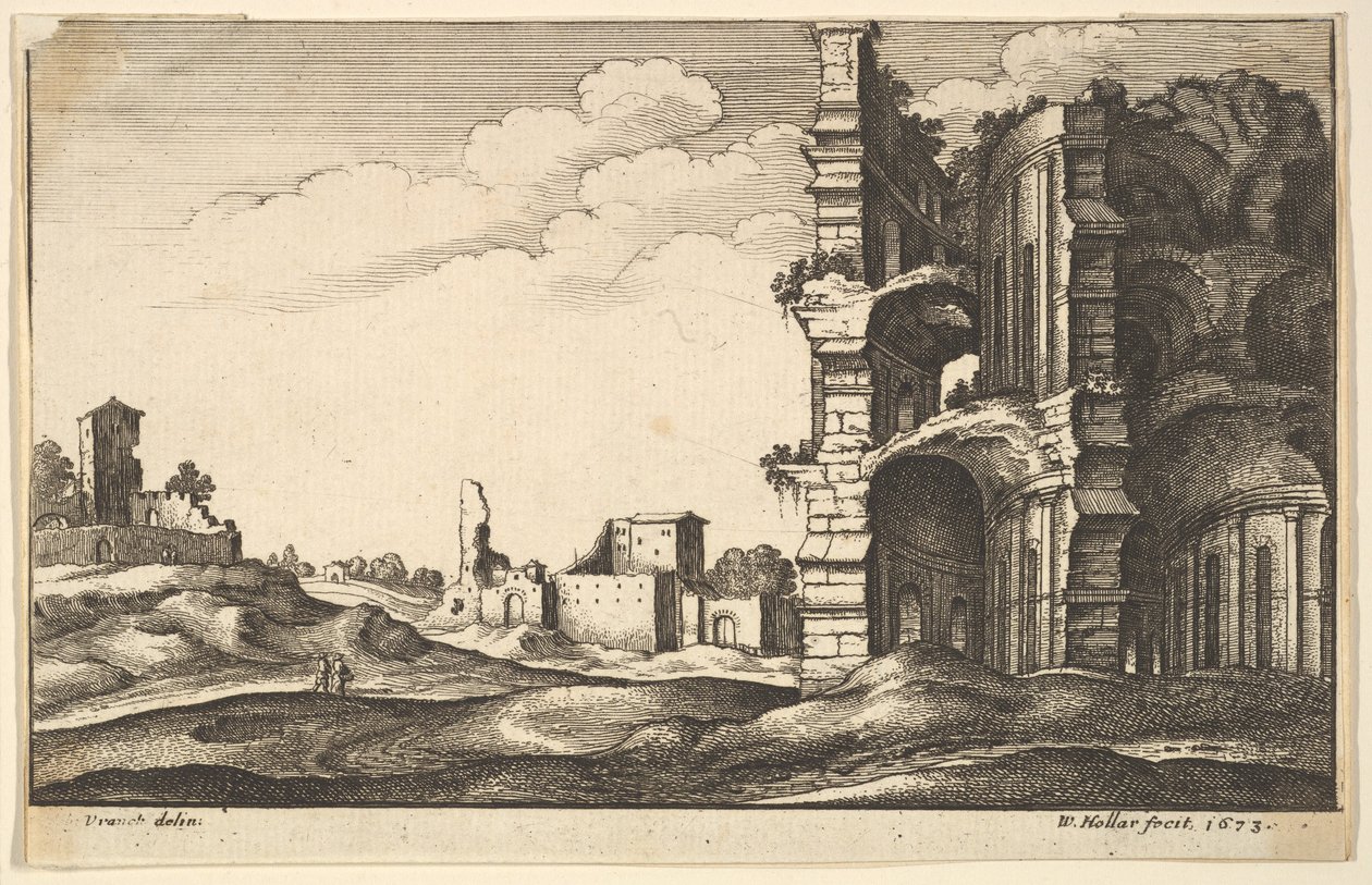 Klasické ruiny, 1673. od Wenceslaus Hollar