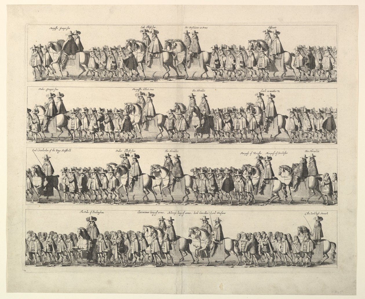 Korunovační průvod Karla II Londýnem, 1662. od Wenceslaus Hollar