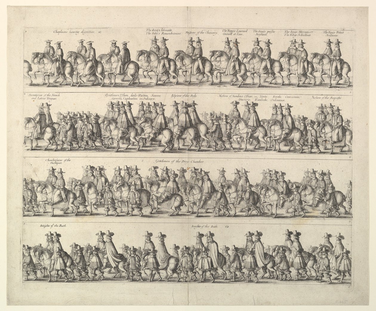 Korunovační průvod Karla II Londýnem, 1662. od Wenceslaus Hollar