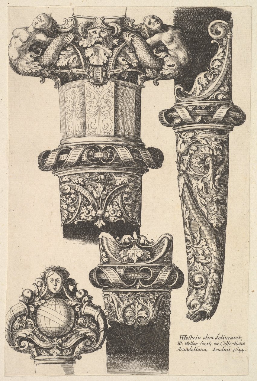 Daggars and pochvy, 1625-77. od Wenceslaus Hollar