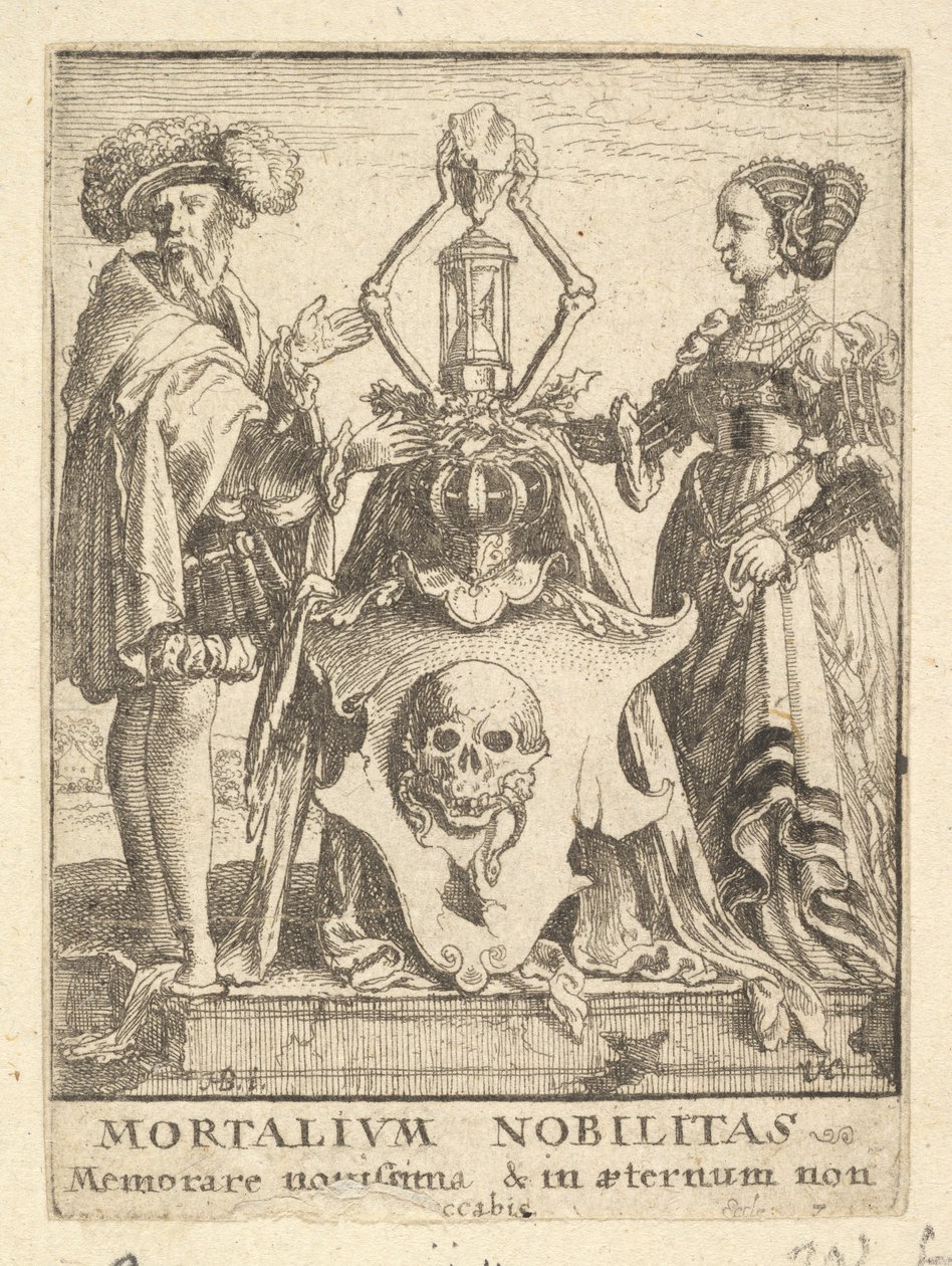 Erb smrti, z Tanec smrti, 1651. od Wenceslaus Hollar