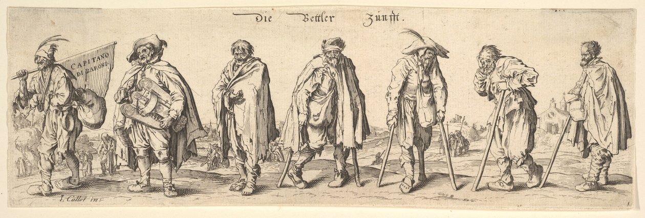 Cech žebráků Sedm žebráků, 1630. od Wenceslaus Hollar
