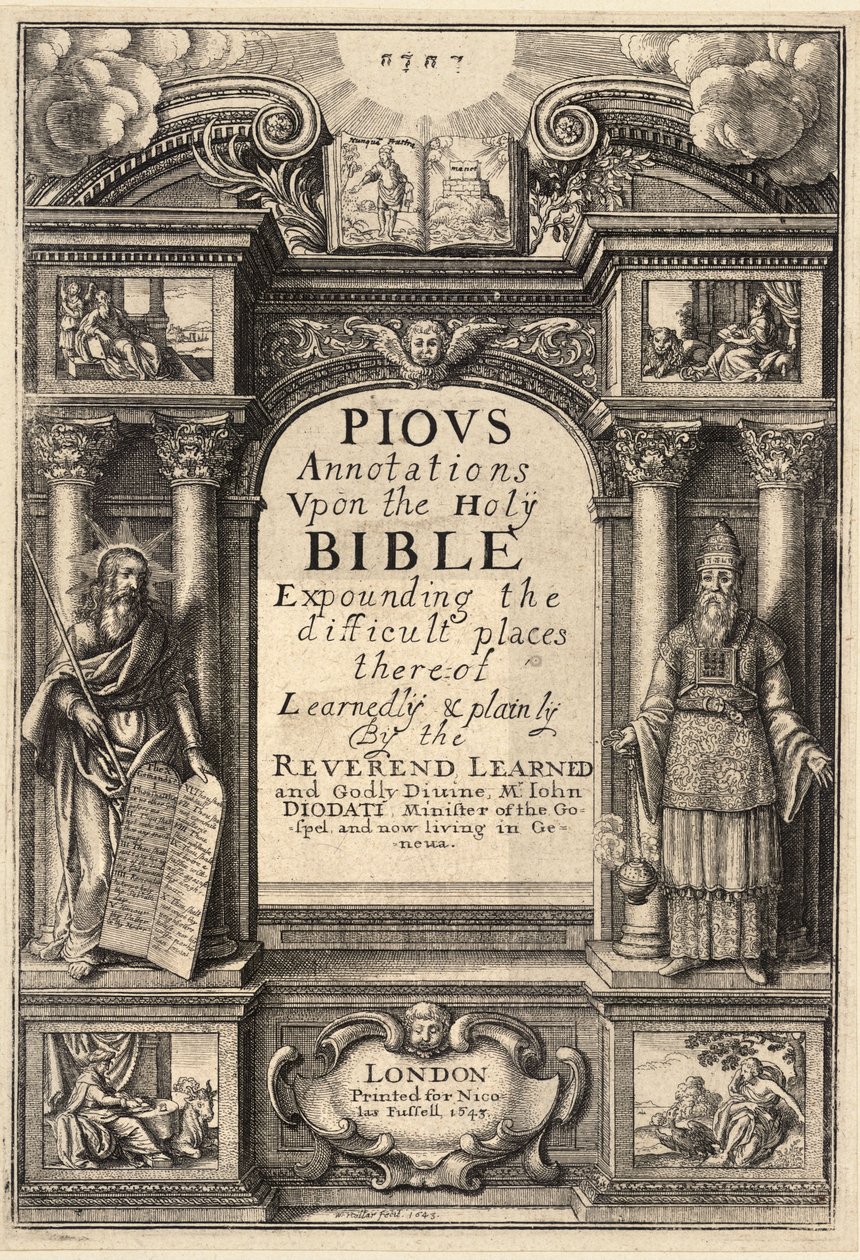 Diodati. Zbožné anotace. stát 1 od Wenceslaus Hollar