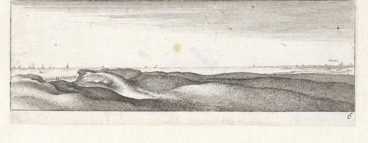 Duny poblíž Naardenu Malé mořské krajiny (název série) od Wenceslaus Hollar