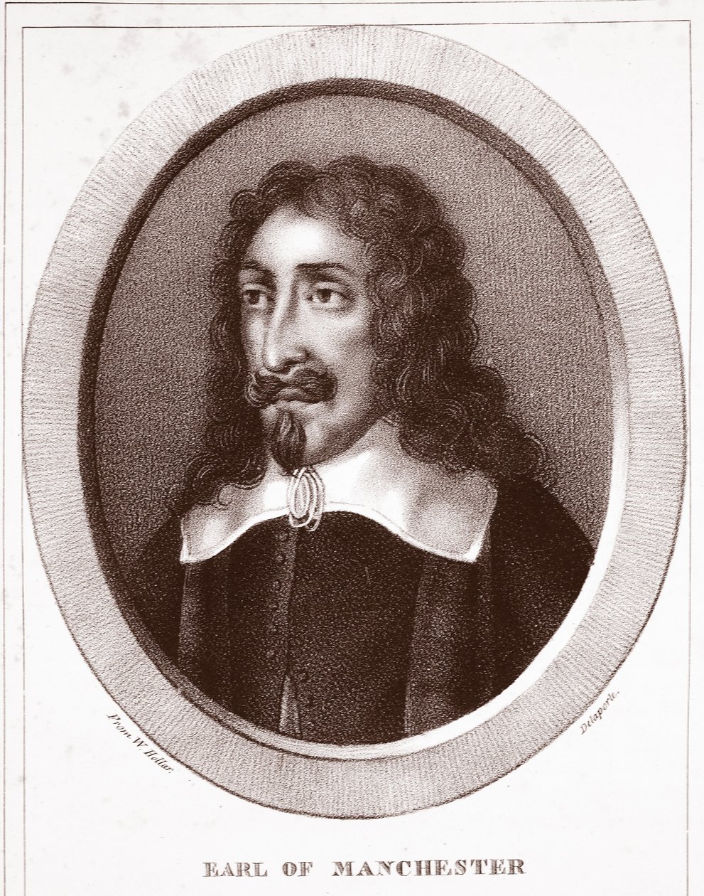 hrabě z Manchesteru, připisovaný Delaportovi, vyrytý de Langlumem od Wenceslaus Hollar