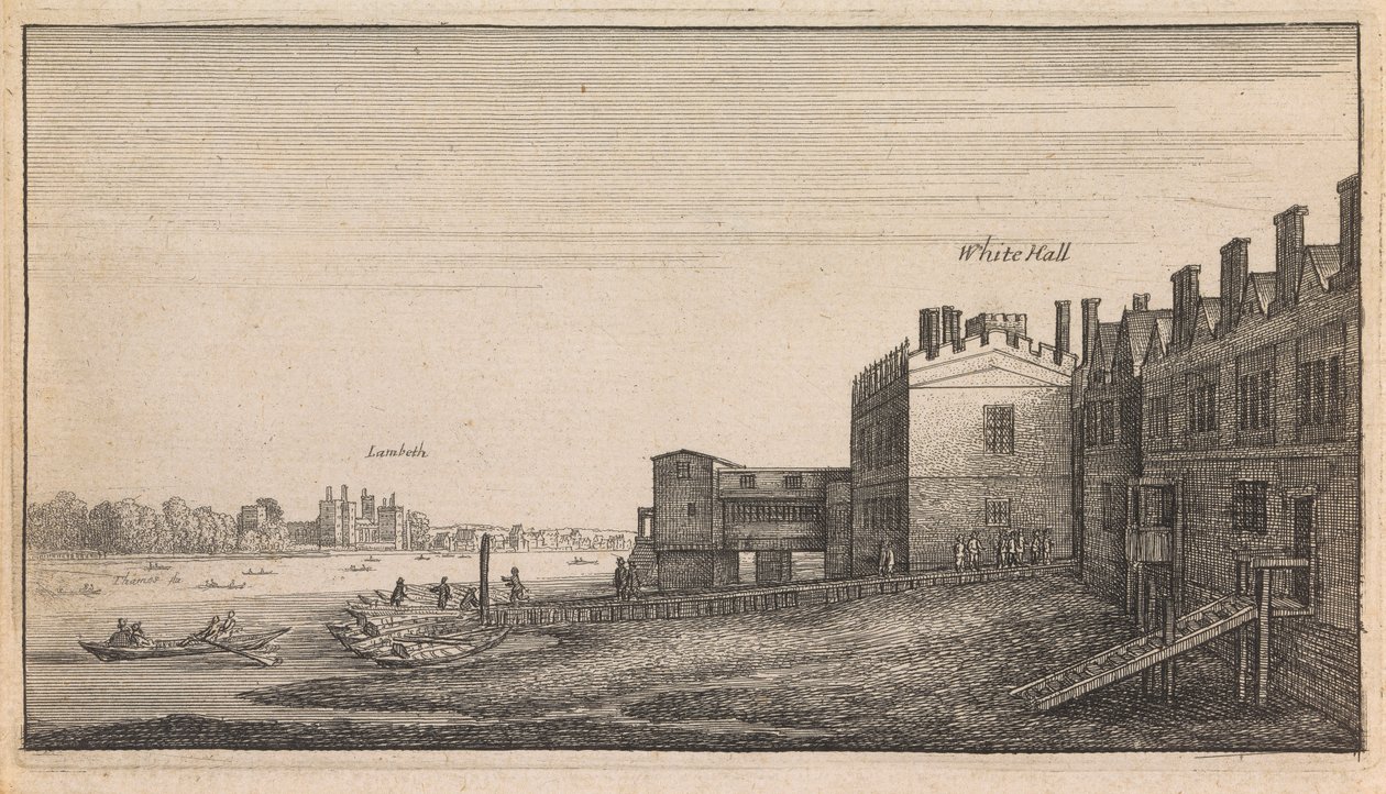 Anglické pohledy: Whitehall Lambeth od Wenceslaus Hollar