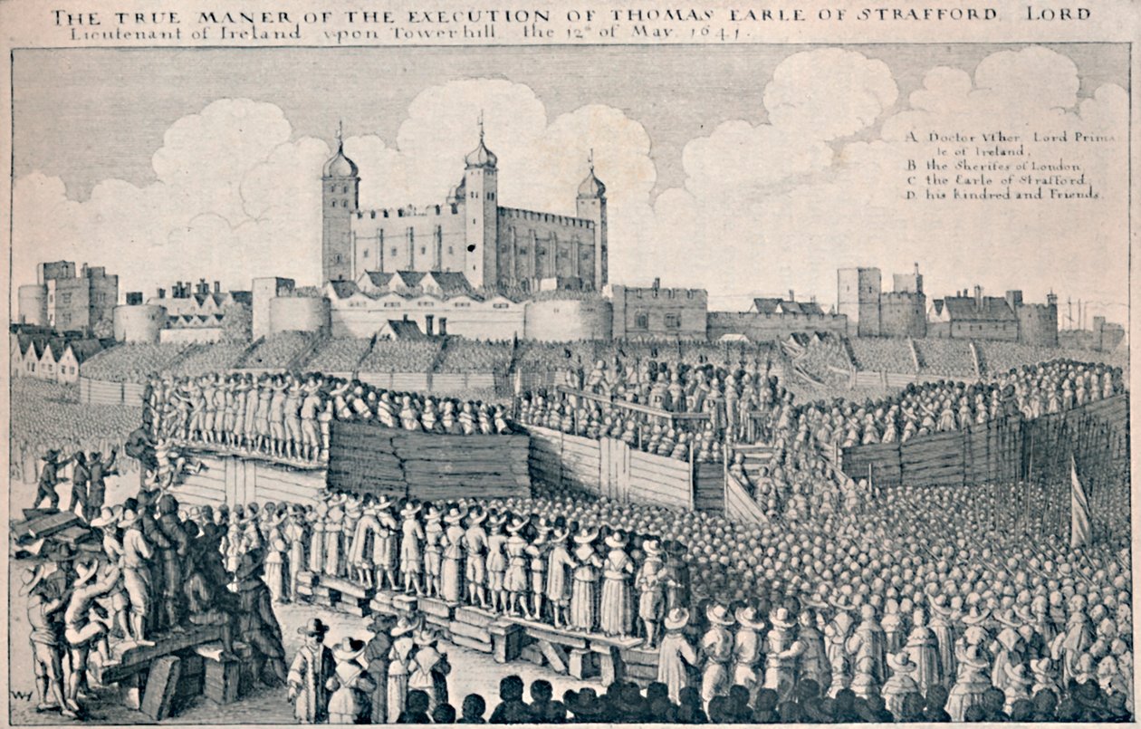 Poprava hraběte ze Straffordu, c1641, 1903 od Wenceslaus Hollar