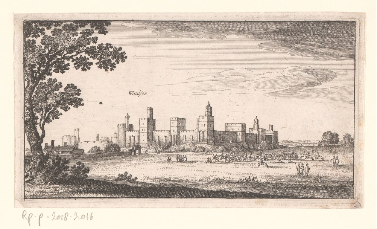 Pohled na hrad Windsor Krajiny a městské scenérie (název série) Amoenissimi Aliquot Locorum v Diversis Province Iacetium Prospectus (název série) od Wenceslaus Hollar