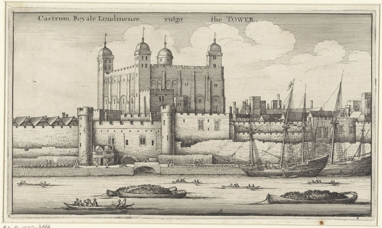 Pohled na Tower of London od Wenceslaus Hollar