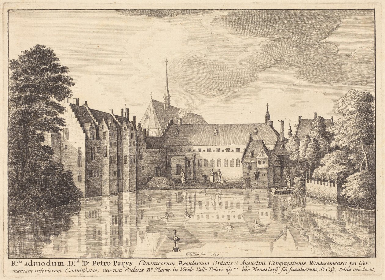 Opatství Groenendael od Wenceslaus Hollar