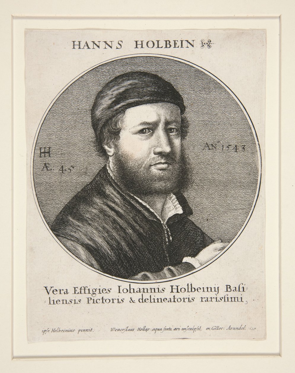 Hans Holbein mladší (1497/8–1543) od Wenceslaus Hollar