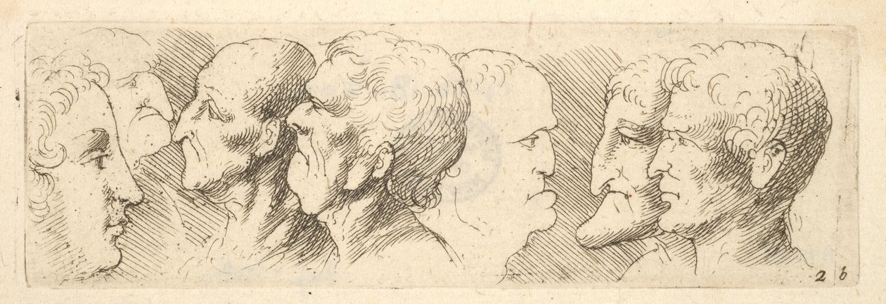 Vedoucí studia, 1625-77 od Wenceslaus Hollar