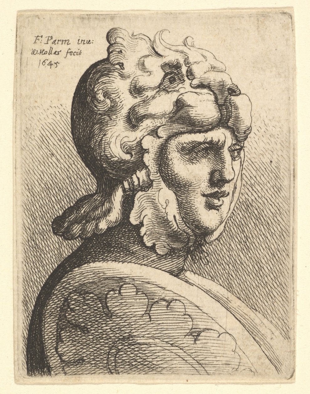 Hlava s přilbou, 1645. od Wenceslaus Hollar