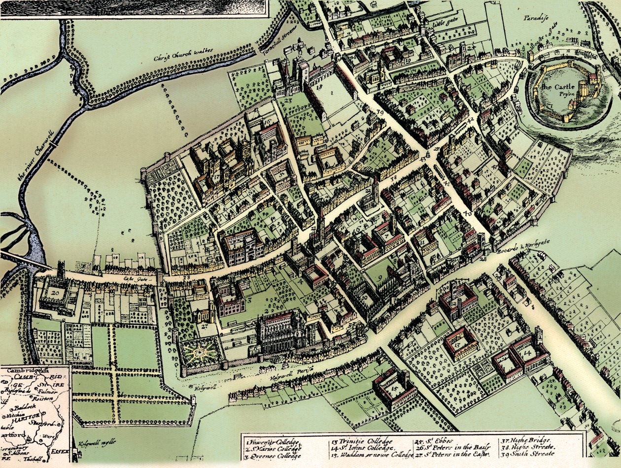 Hollarsův plán Oxfordu, c1643 od Wenceslaus Hollar