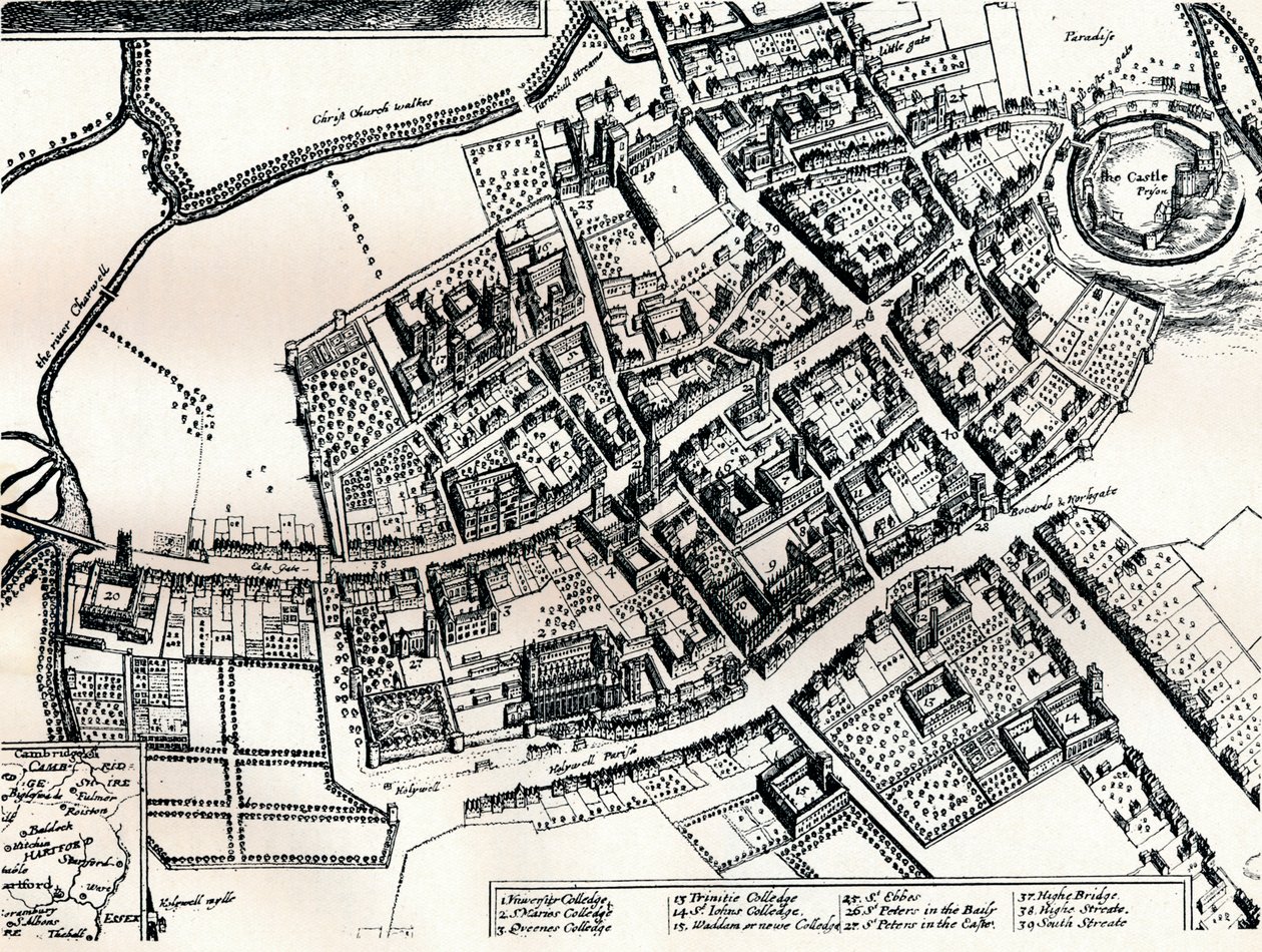 Hollarsův plán Oxfordu, c1643 od Wenceslaus Hollar