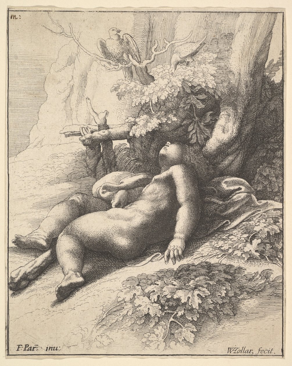 Spící nemluvně Herkules, 1625-77. od Wenceslaus Hollar