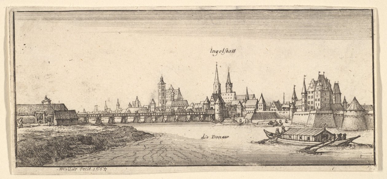 Ingolstadt, z cyklu „German Views“ od Wenceslaus Hollar