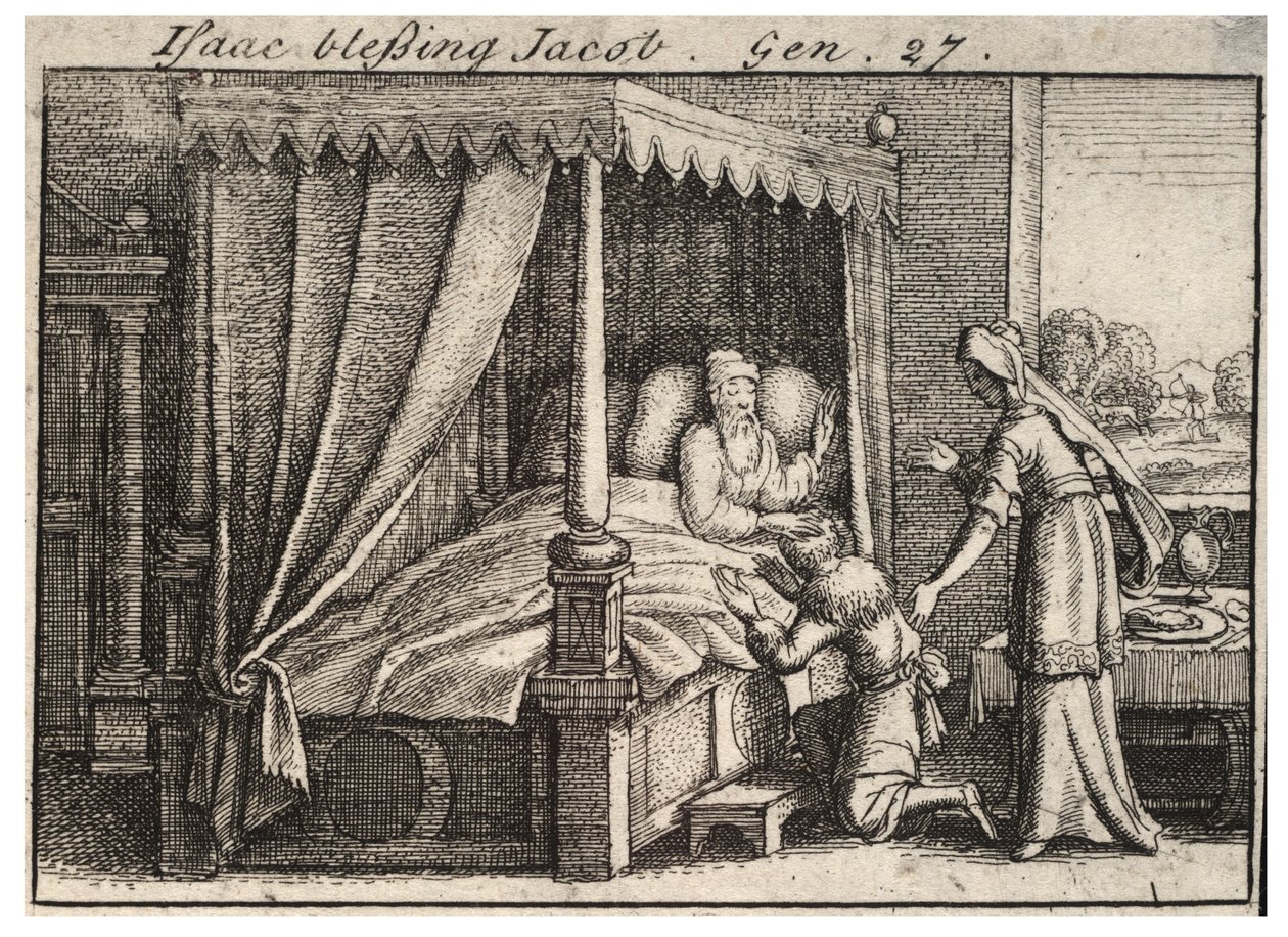 Izák žehná Jákobovi. stát 2 od Wenceslaus Hollar
