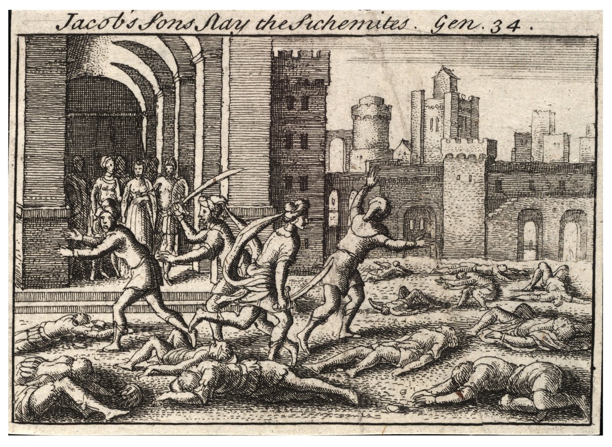 Jákobovi synové zabíjeli Sichemity. stát 2 od Wenceslaus Hollar