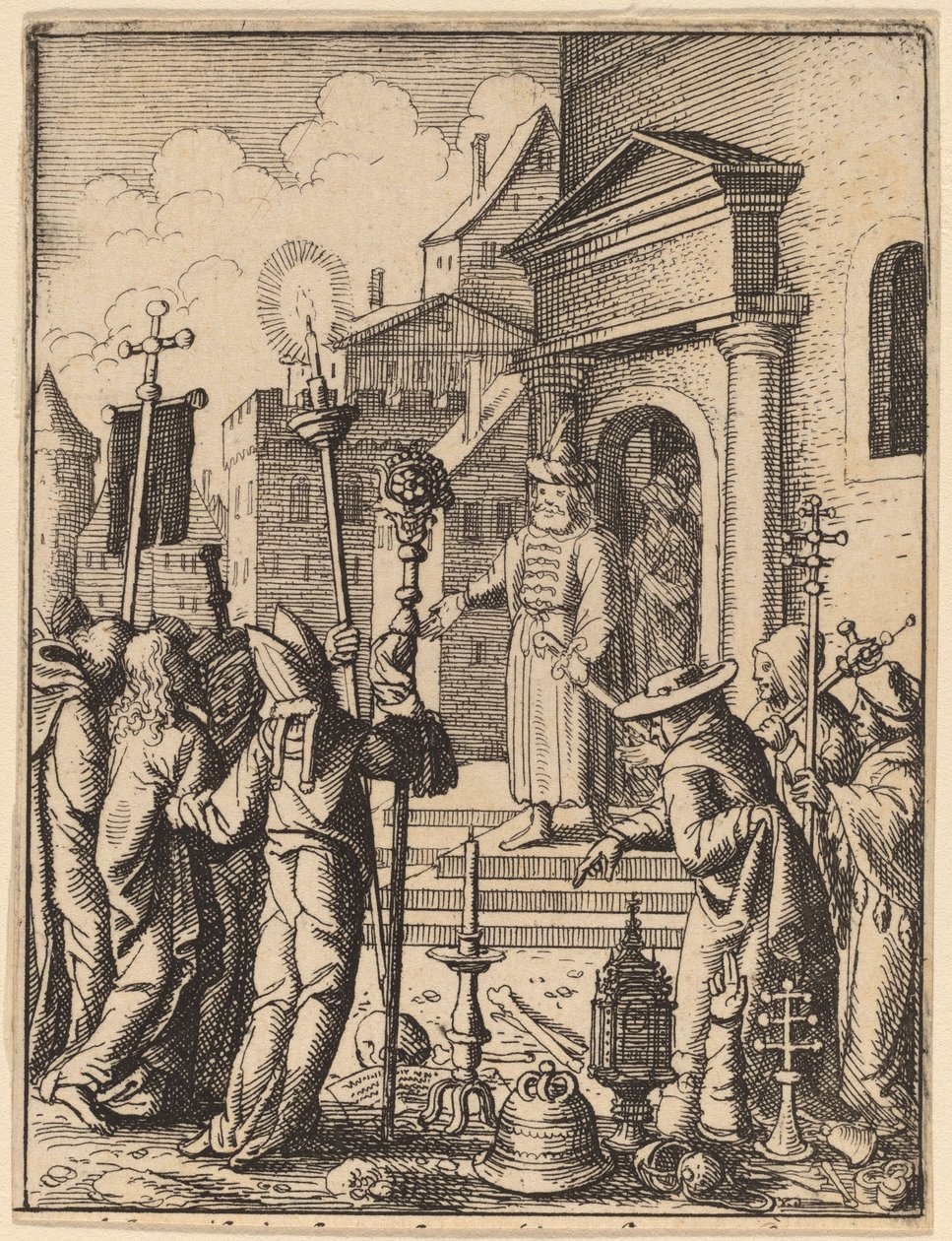 Ježíš před Pilátem od Wenceslaus Hollar