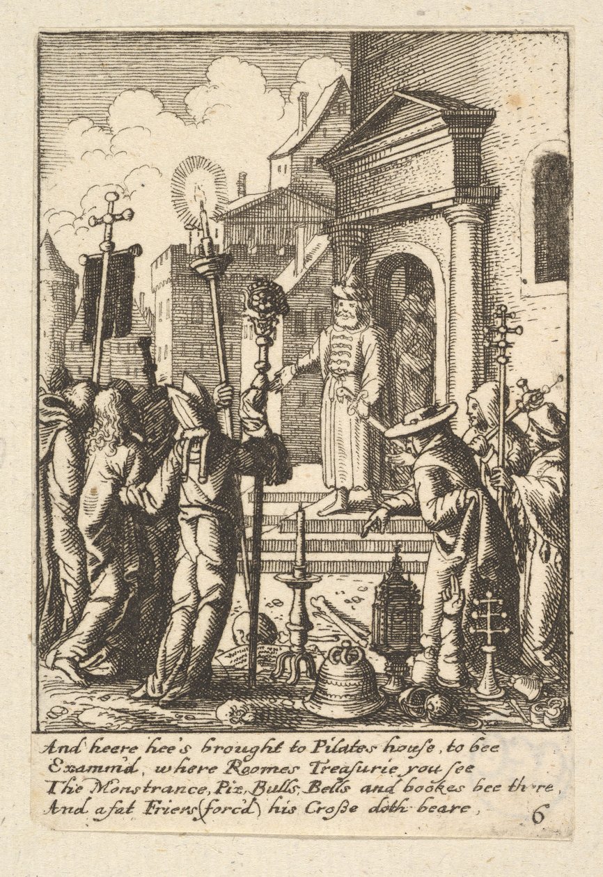 Ježíš před Pilátem, 1625-77. od Wenceslaus Hollar