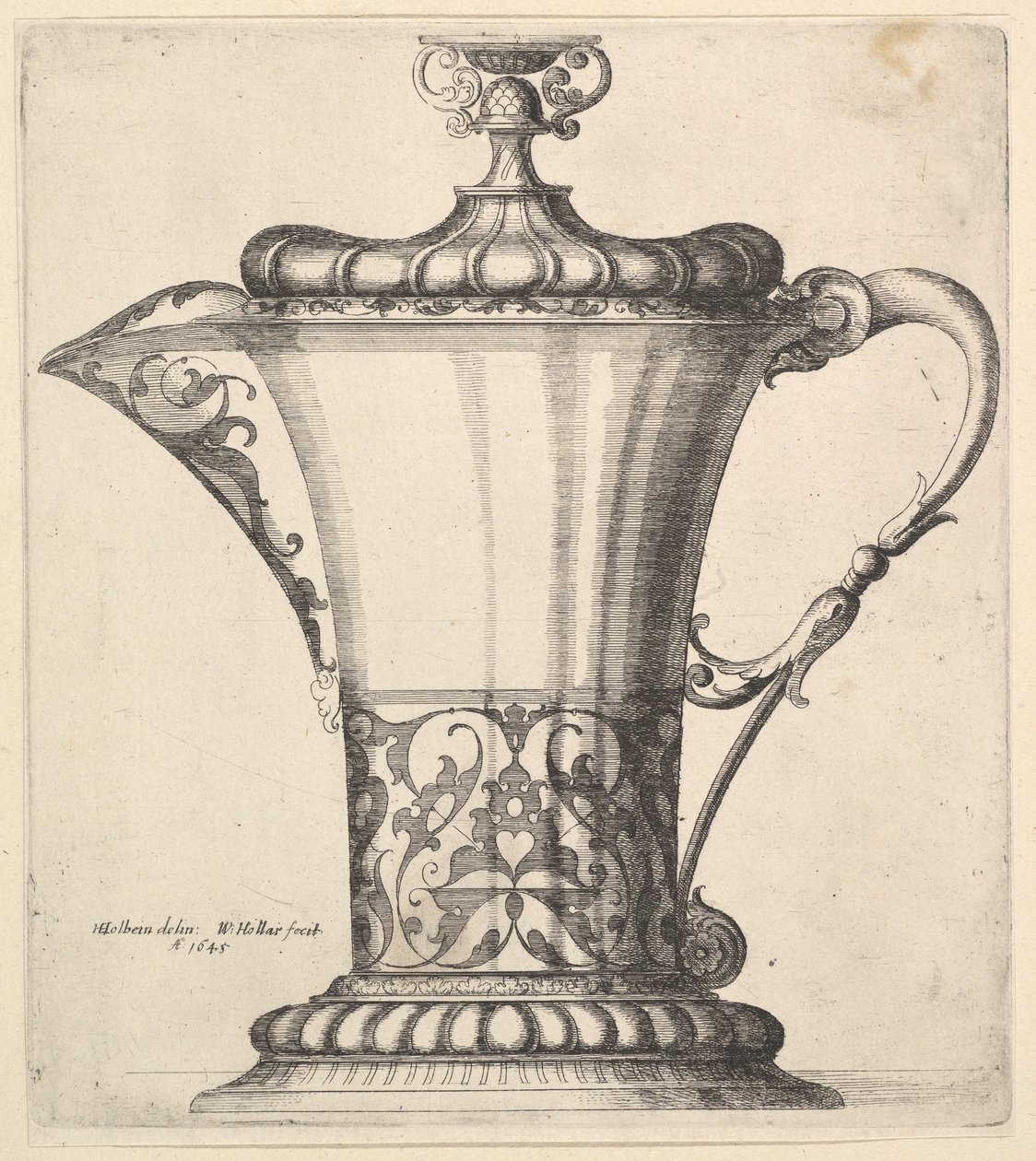 Džbán se širokým hrdlem, 1645. od Wenceslaus Hollar