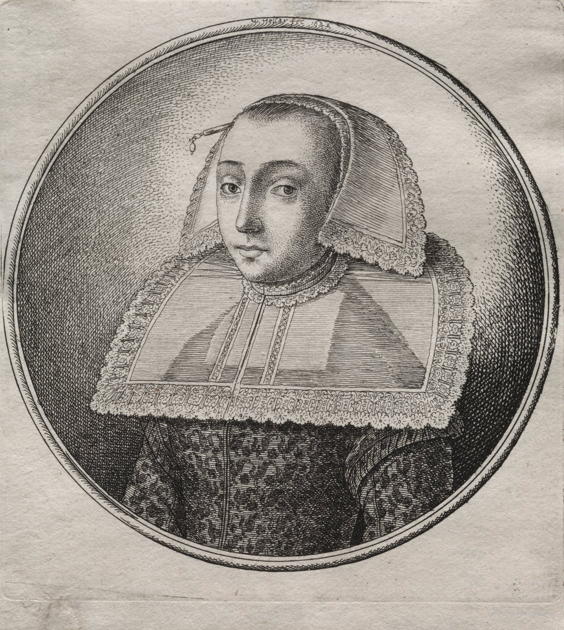 Kupcova manželka z Hananu od Wenceslaus Hollar