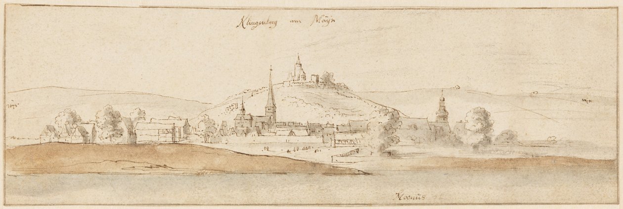 Klingenberg nad Mohanem od Wenceslaus Hollar
