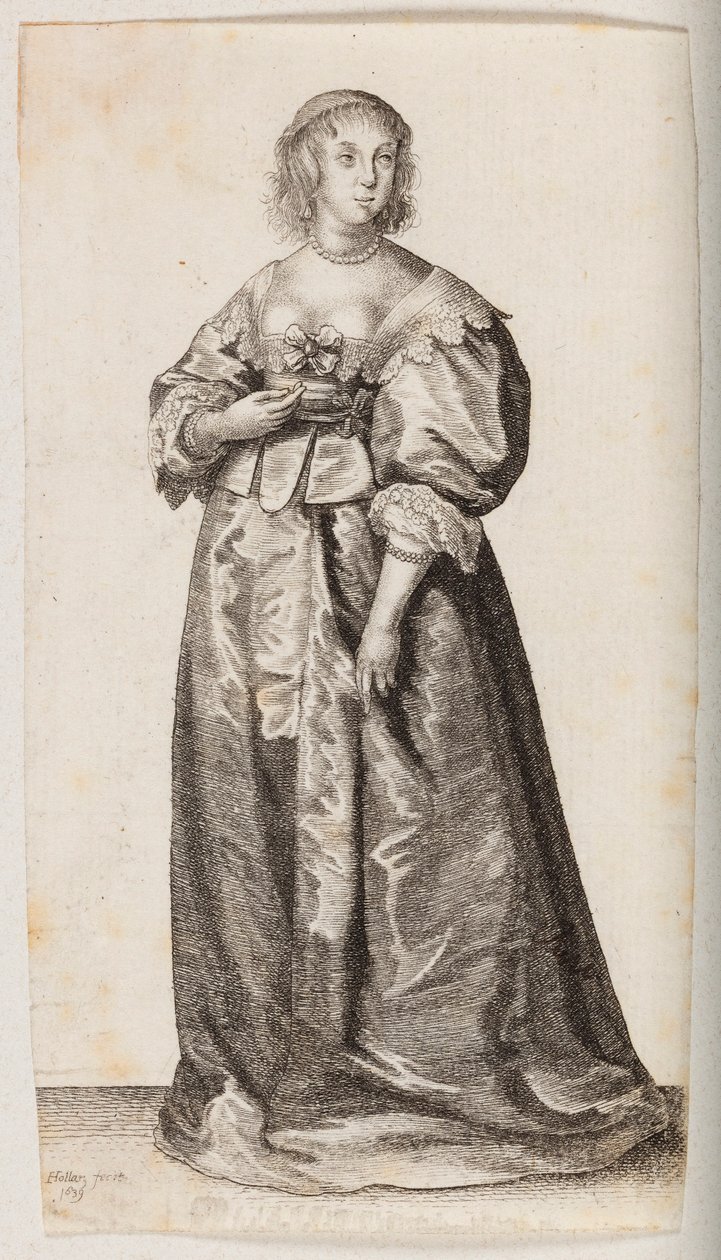 Žena s perlovým náhrdelníkem a náramkem od Wenceslaus Hollar