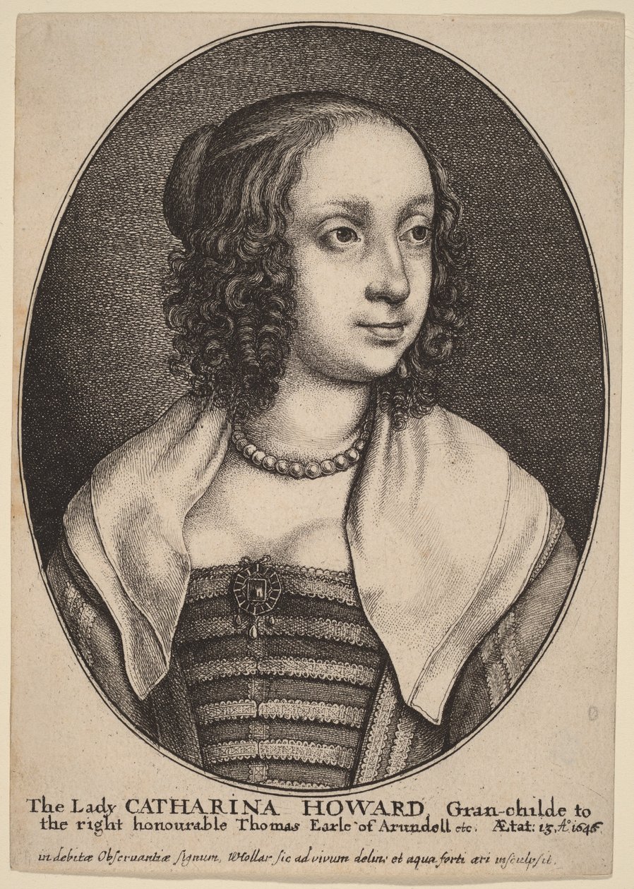 Lady Catherine Howard od Wenceslaus Hollar